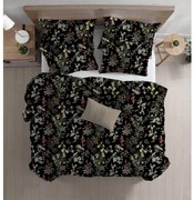 PrzytulneMieszkanie.pl PrzytulneMieszkanie.pl Pościel z bawełny renforcé FLORWELLA czarna Rozmiar pościeli: 70 x 90 cm | 140 x 220 cm