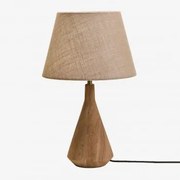 Lampa Stołowa Z Drewna Mango Z Alabamy Drewno Mango & Ø30 Cm - ↑20 Cm Alidara - Sklum