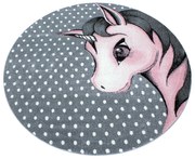 Różowo-szary dywan dziecięcy ø 120 cm Kids – Ayyildiz Carpets