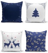 Poszewki na poduszki ze świątecznym motywem zestaw 4 szt. 43x43 cm Blue Christmas – Mila Home