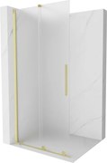 Mexen Velar ścianka prysznicowa rozsuwana Walk-in 80 x 200 cm, szron 8 mm, złota szczotkowana - 871-080-000-33-55