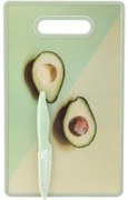 Altom Dekoracyjna deska do krojenia Avokado z nożem 23 x 37 x 2,5 см