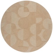 Beżowy okrągły dywan wełniany ø 160 cm Gigi – Flair Rugs