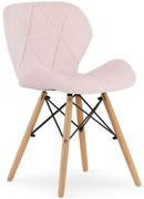 Zestaw różowych krzeseł welurowych 4 szt. P2-P84