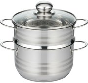 Elo 22718 Basic Garnek do gotowania na parze zestali nierdzewnej Brillant 18 cm, 1,6/2,4 l, 18 cm