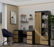 Biurko z 6 szufladami duże KUBA ANTRACYT ARTISAN