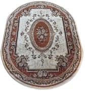 Klasyczny brązowy dywan owalny Z1-E95