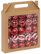 Zestaw bombek w brokatowe wzory, Ø 6 cm