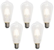Zestaw 5 inteligentnych żarówek LED E27 ST64 4,5W 470 lm 1800-4000K