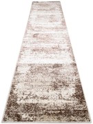 Jasnobrązowy przecierany chodnik dywanowy W1-F28