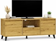 Minimalistyczna szafka pod telewizor z szufladą dąb artisan F8-S84