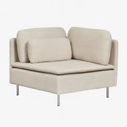 Moduł Narożny Do Sofy Modułowej Oriol Tkaniny Beżowy Krem - Sklum