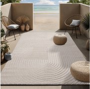 Dywan nowoczesny design boho - Beige - 80 x 150 cm - SANTO PLUS