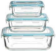 Pojemniki szklane z pokrywką, 3 sztuki, CLIP