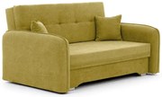 Sofa rozkładana z funkcją spania LAINE żółta ELTAP