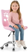 Różowe do biurka krzesło obrotowe dla dziewczynki R2-M16