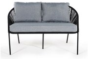 Czarna 2-osobowa sofa ogrodowa Bonami Selection North