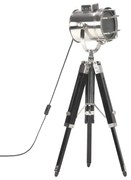 Czarna lampa stojąca drewniana z ruchomym kloszem - 6X EX190 N7-Z38