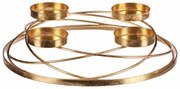 Świecznik adwentowy Kruhy, złoty, metal, średnica35 cm