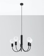 Żyrandol PICCOLO 5 czarny SOLLUX  LIGHTING