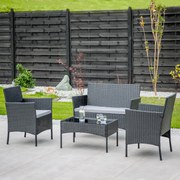 Zestaw wypoczynkowy ogrodowy Edwige czarny PATIO