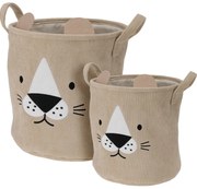Hatu Zestaw koszy tekstylnych dla dzieci Pies, 2 szt.