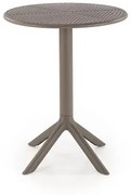 Stolik ogrodowy CALVO 60x60 khaki z tworzywa PVC HALMAR