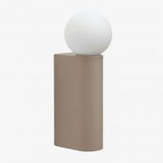 Kinkiet Ścienny Z Kulą Ze Szkła Do Użytku Zewnętrznego, Aluminiowy Irvine Moka Brown - Sklum
