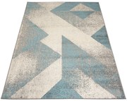 Turkusowo-szary przecierany dywan młodzieżowy S0-E70