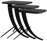 Stolik do odkładania Pion Black Marble, 3 szt.