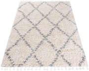 Kremowy dywan w geometryczny wzór K6-K81