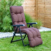 Fotel ogrodowy z podnóżkiem Lena Plus Black Edition H047-04PB PATIO