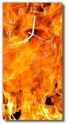 Zegar Szklany Pionowy Ogień płomień kolorowy