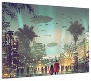 Obraz - miasto w przyszłości (70x50 cm)