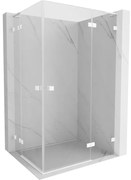 Mexen Lunar L Duo kabina prysznicowa uchylna prawa 90 x 80 cm, transparent, biała - 834L-090P-080L-20-00