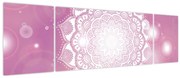 Obraz mandali na różowym tle (170x50 cm)