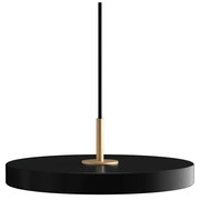 Czarna lampa wisząca LED z metalowym kloszem ø 31 cm Asteria Mini – UMAGE