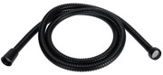 Wąż prysznicowy wannowy, czarny, stal nierdzewna, 150 cm, gwint 1/2