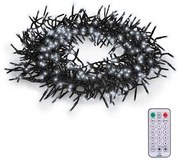 Solight 1V11-W - LED Łańcuch bożonarodzeniowy 576xLED/8 funkcji 8m IP44 zimna biel + pilot