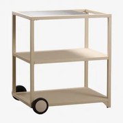 Wózek Kuchenny Modułowy Zewnętrzny Ze Stali Rivana Kremowa Tapioca - Sklum