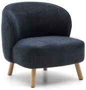 Szaroniebieski fotel z tkaniny szenilowej Ulit – Kave Home