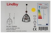 Lindby - Żyrandol na łańcuchu MAXIMILIA 1xE27/60W/230V