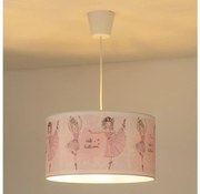 Duolla - Żyrandol dziecięcy na lince PRINT M 1xE27/40W/230V śr. 35 cm baleriny