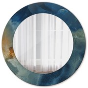 Marmur onyx Lustro dekoracyjne okrągłe