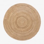 Okrągły Dywan Ø145 Cm Z Naturalnego Juty Keren Yute - Sklum