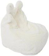 Dziecięcy worek fasolowy ze sztucznego futra BUBBLO, biały