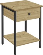 Industrialny stolik nocny z szufladą dąb artisan N4-N09