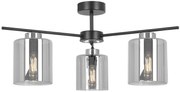 Lampa sufitowa z trzema kloszami grafitowa B7-P83