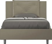 Łóżko bez stelaża tapicerowane 120x190 sztucznej skóry cappuccino Appia