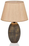 Szara/beżowa lampa stołowa z tekstylnym kloszem (wysokość 46 cm) – Opviq lights